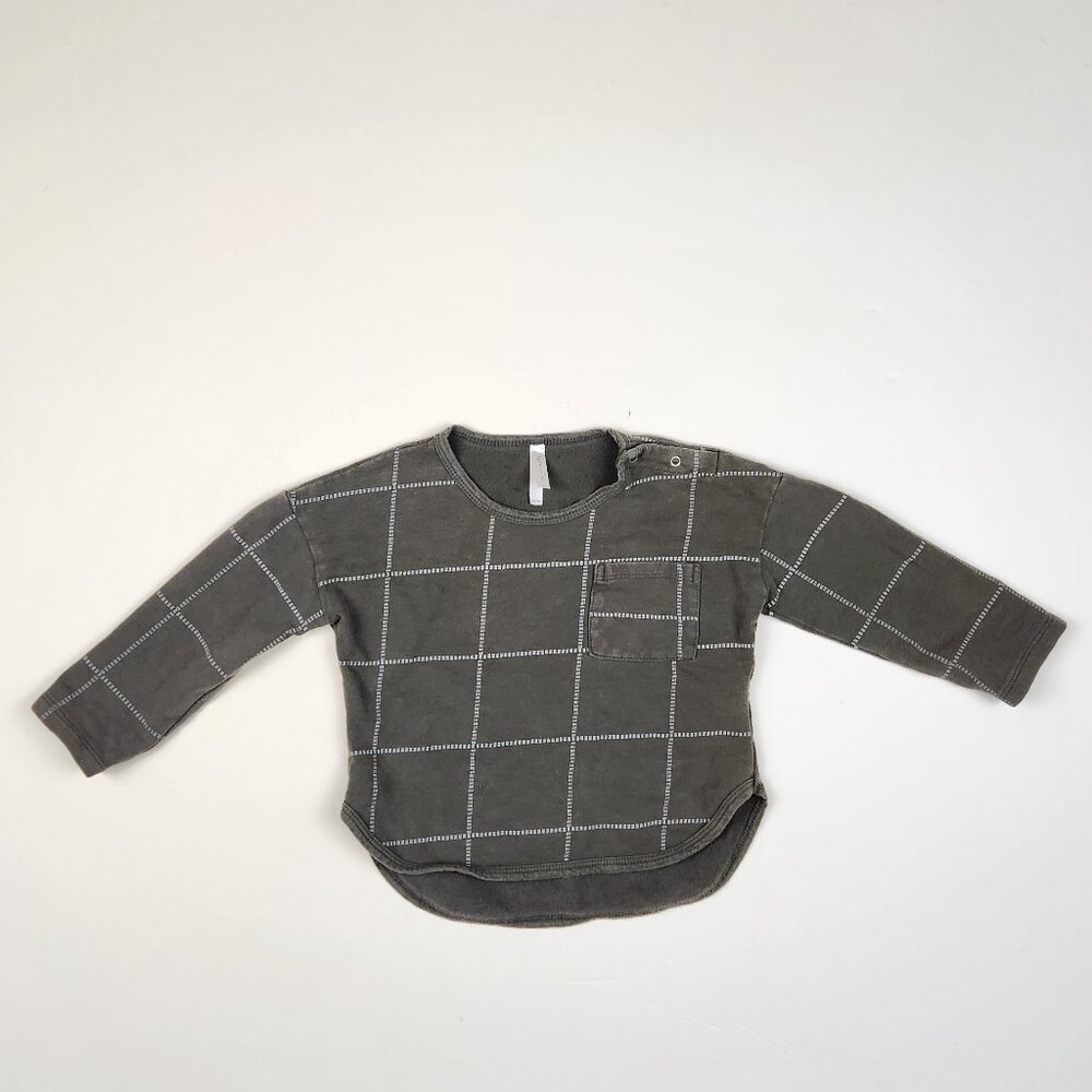 Rylee + Cru Plaid Long Sleeve Pocket Tee 18-24 months